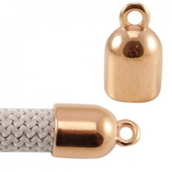 1 Stück Endkappe mit Öse Ø 13x22mm rosé goldfarben