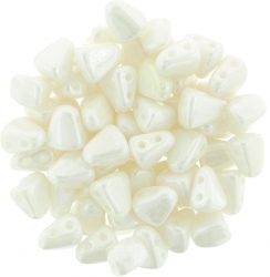 #02.01 - 25 Stck. NIB-BIT-Beads 6x5mm - White Luster