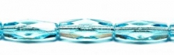 #27 - 4 Stück - 15*6mm Glasschliffperlen - aquamarine