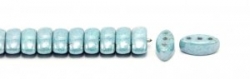 #02.04 - 25 Stück CALI Beads 3x8 mm - Chalk White Blue Luster