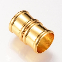 Magnet-Endkappen Bamboo - 21x14 mm Gold Farben