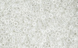 10 g TOHO Seed Beads 9/0 TTR-09-0101 - Takumi Large Hole Bead -Tr Lustered Crystal