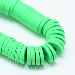 1 Strang Polyclay Katsuki Beads 6 mm - Med Spring Green