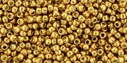 10 g TOHO Seed Beads 11/0 TR-11-PF591 - Permanent Finish - Galvanized Golden Mustard (Old Gold) (A,C,D)