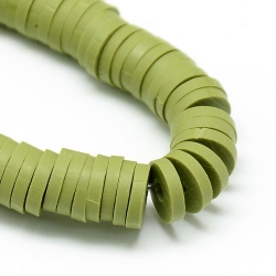 1 Strang Polyclay Katsuki Beads 6 mm - Olive