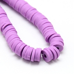 1 Strang Polyclay Katsuki Beads 6 mm - Med Orchid