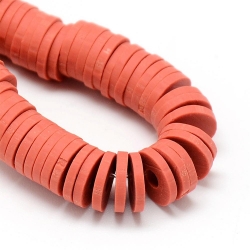 1 Strang Polyclay Katsuki Beads 6 mm - Coral