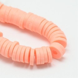 1 Strang Polyclay Katsuki Beads 6 mm - Peach Puff