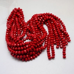 135 facetierte Rondelle 2*3mm Crimson