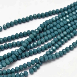 145 facetierte Rondelle 2*3mm Teal