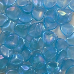 #28 50 Stck. Rose Petals 8*7mm - aquamarine rainbow