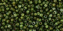 10 g TOHO Seed Beads 11/0 TR-11-Y318 - HYBRID Tr. Peridot - Picasso