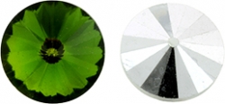 1 Glas-Rivoli Ø 14 mm - Olivine - Vitral