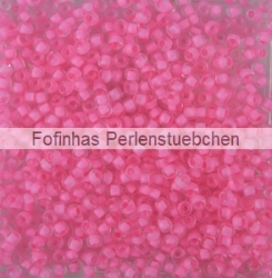 10 g TOHO Seed Beads 11/0 TR-11-0970 - Inside-Color Frosted Crystal/Carnation Lined (E,F)