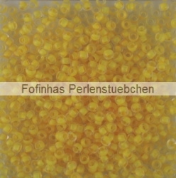 10 g TOHO Seed Beads 11/0 TR-11-0974 - Inside Color Frosted Crystal/Yellow Lined (E)