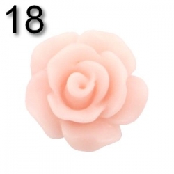 #18 - 5 Stück Resin Rose Beads ca. 10x6 mm - prairie sunset orange - matt