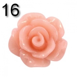 #16a - 5 Stück Resin Rose Beads ca. 10x6 mm - canyon sunset orange - shiny