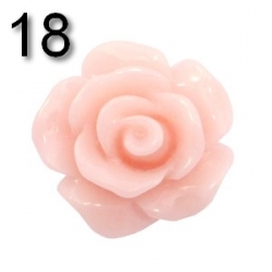 #18a - 5 Stück Resin Rose Beads ca. 10x6 mm - prairie sunset orange - shiny