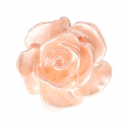 #50 - 5 Stück Resin Rose Beads ca. 10 mm - white - creamy peach pearl shine coated