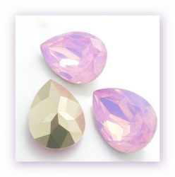 1 Resin Tear Stone, 18x25 mm - Rose Opal