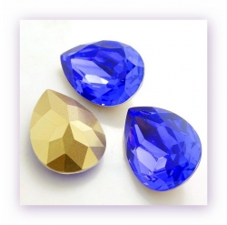 1 Resin Tear Stone, 18x25 mm - Cobalt Blue