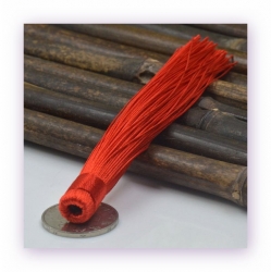 1 Stück Textil-Quaste (ca. 12,0cm) - zum Einkleben - red