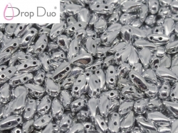 #01.02.00 - 25 Stück DropDuo Beads 3x6 mm - Crystal Labrador Full