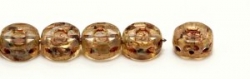 #01.00 - 25 Stück oCto Bead 4x8 mm - crystal travertin