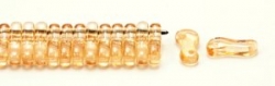 #00.00 - 50 Stück Link Beads 3x10 mm - Crystal Champagne Luster