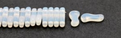 #00.00 - 50 Stück Link Beads 3x10 mm - White Opal