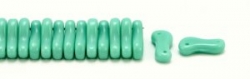 #00.00 - 50 Stück Link Beads 3x10 mm - Green Turquoise Opaque