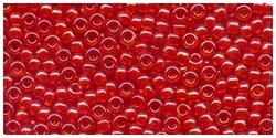 10 g TOHO Seed Beads 11/0 TR-11-0958 - Inside-Color Crystal/Orange (E)