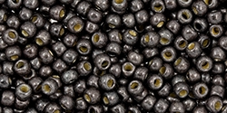 10 g TOHO Seed Beads 11/0 TR-11-PF595 F - Permanent Finish - Matte Galvanized Pyrite (Cool Gray) (A,C,D)