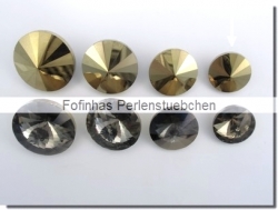 1 Glas-Rivoli 12 mm - crystal gold foiled