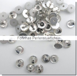 30 Stück Glas-Flatback Xilion Lochrose Ø 5 mm - crystal