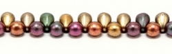 #32 - 20 Glastropfen 4x6mm Purple Iris Gold