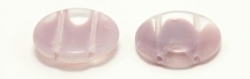 #00.08 5 Stck. 2-Hole Cabochon 18x5mm - Crystal/Opal Amethyst