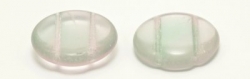 #10.01 5 Stck. 2-Hole Cabochon 18x5mm - Crystal/Rosaline/Lt Sea Foam