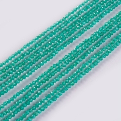 190 facetierte runde Perlen Ø 2mm satin lt sea green