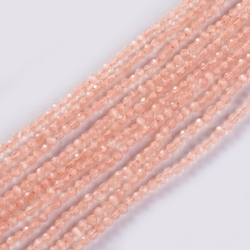 190 facetierte runde Perlen Ø 2mm satin peach