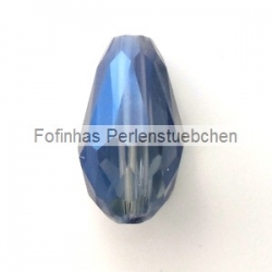 1 facetierter Tropfen 15x10 mm Steel Blue AB