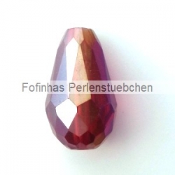 1 facetierter Tropfen 15x10 mm Siam Ruby AB