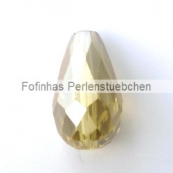 1 facetierter Tropfen 15x10 mm Khaki AB