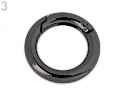 1 Ring-Verschluss Ø 18 mm - gunmetall-farben