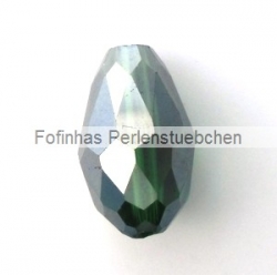 50 facetierter Tropfen 15x10 mm Dk Green AB