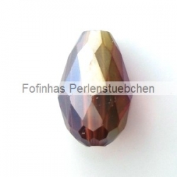 50 facetierter Tropfen 15x10 mm Sienna AB