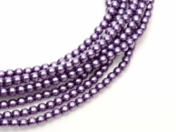 02010/24769 - 1 Strang Perlen Ø 2 mm rund - deep lilac pearl-coating