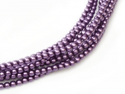 02010/70429 - 1 Strang Perlen Ø 2 mm rund - violet pearl-coating