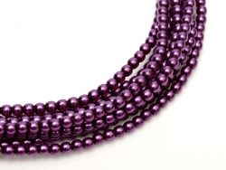 02010/70478 - 1 Strang Perlen Ø 2 mm rund - purple pearl-coating