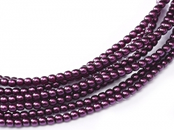 02010/70779 - 1 Strang Perlen Ø 2 mm rund - purple pearl-coating